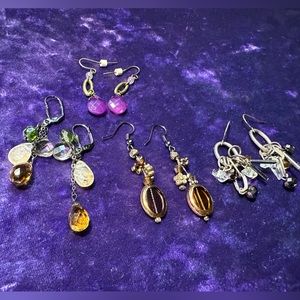 Bundle of Dangle Chandelier Fashion Costume Jewels Earrings